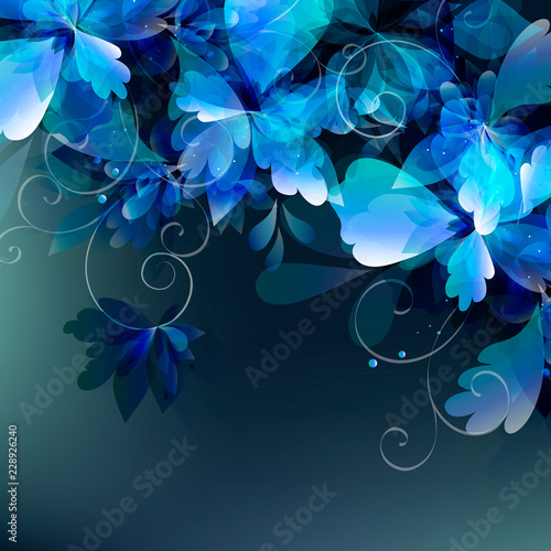 Abstract background with foliage