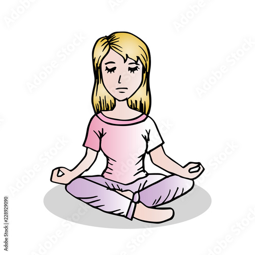 Girl Practicing meditation