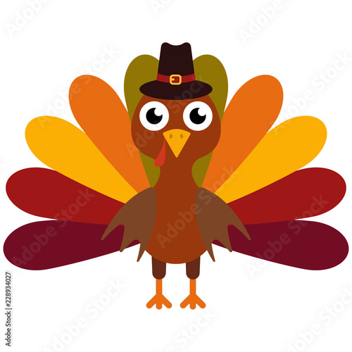 Vector illustration of a thanksgiving turkey photo