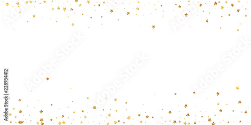 Gold stars random luxury sparkling confetti. Scatt