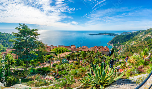 Eze village at french Riviera coast, Cote d'Azur, France photo