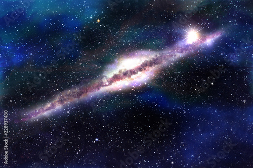 Space, galaxies, stars