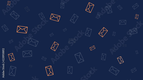 Modern business with email icon pattern background.