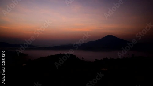 Wallpaper Mural Zoom in to the mist at the mountain with sunlight Torontodigital.ca