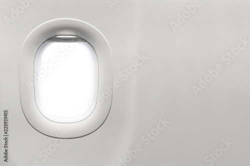 Isolated airplane window