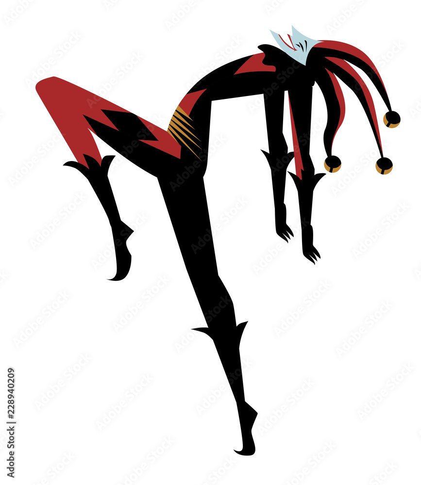 Εκτύπωση καμβά harlequin clown artist