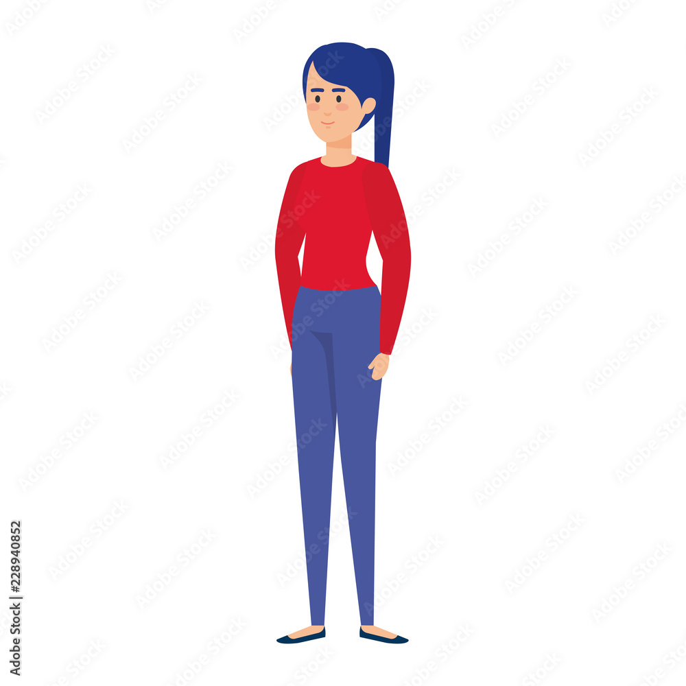 Fototapeta premium woman with christmas sweater