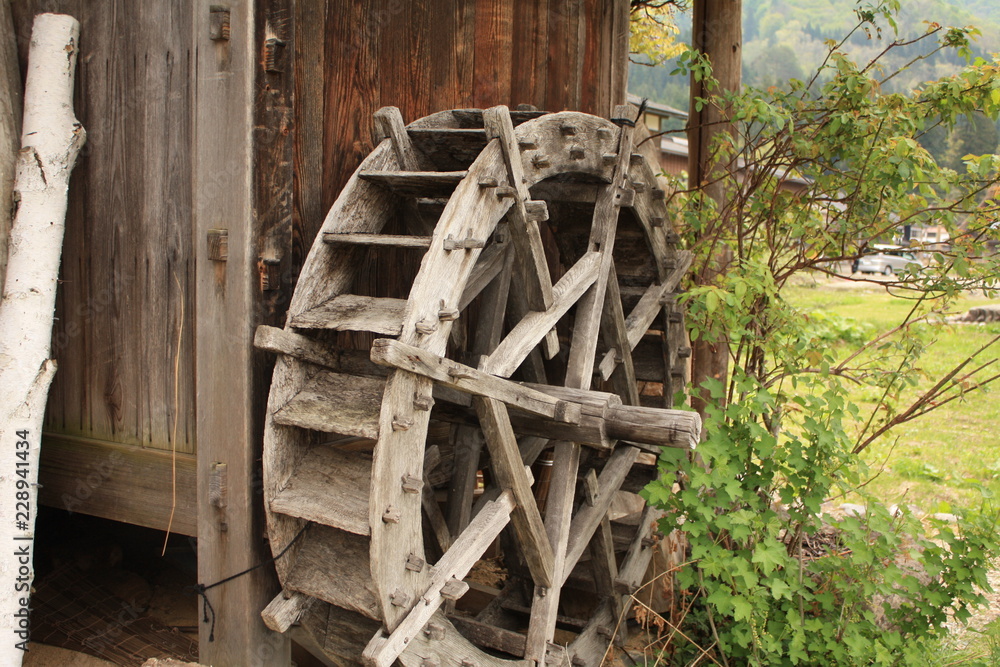 old wooden wheel