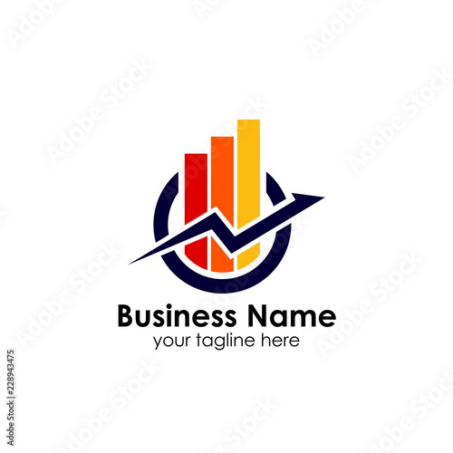 Finance logo template. accounting logo template.  charts icon