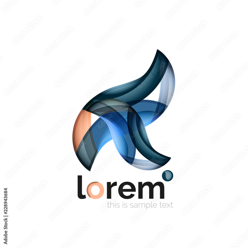 Geometric convergence vector business icon