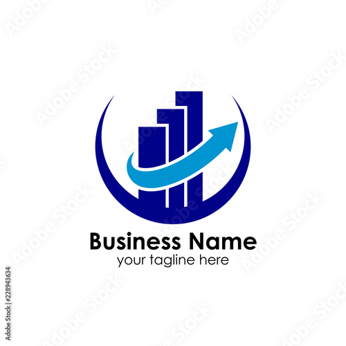 Finance logo template. accounting logo template.  charts icon