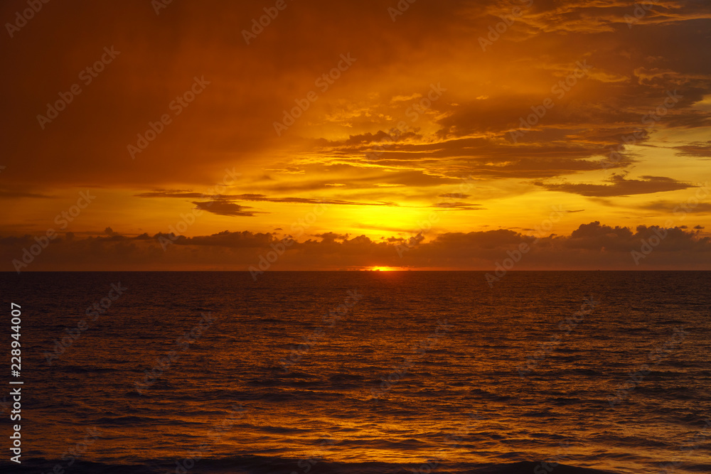 Sunset over the Andaman Sea, taken from the Thai Island of Phuket Sunset over the Andaman Sea, taken from the Thai Island of Phuket