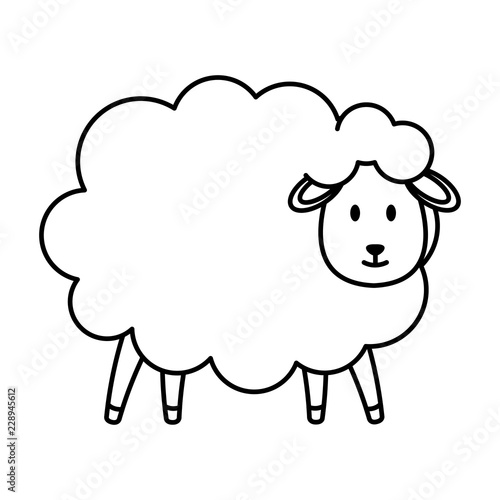 Wallpaper Mural cute sheep farm character Torontodigital.ca