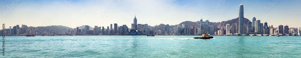 Hong Kong skyline. Panorama