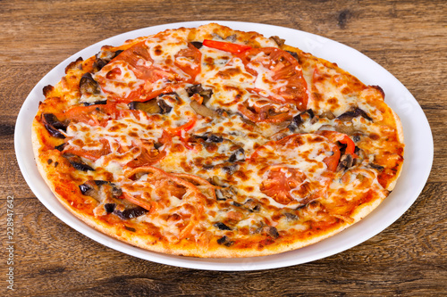 Pizza with aubergine