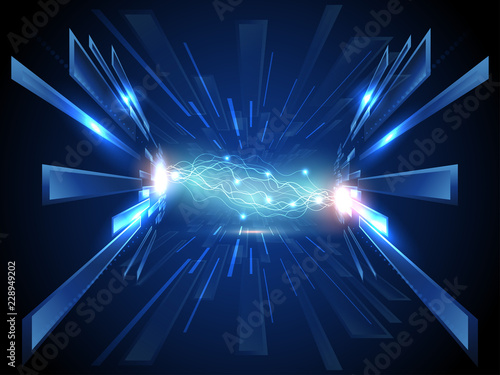 Vector abstract super high speed of lighting technology background