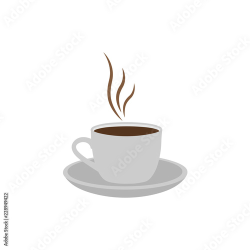 Hot coffee logo icon design template vector isolated