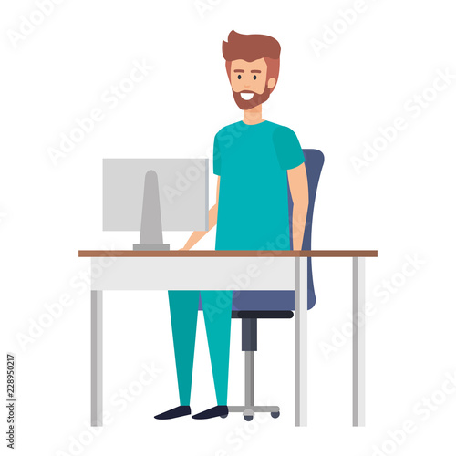 general practitioner in consulting room