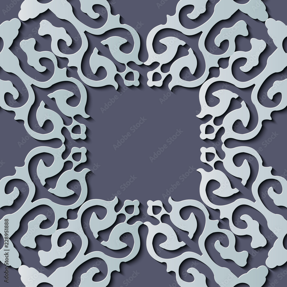 Seamless relief sculpture decoration retro pattern Asian spiral curve cross frame chain crest Seamless relief sculpture decoration retro pattern Asian spiral curve cross frame chain crest