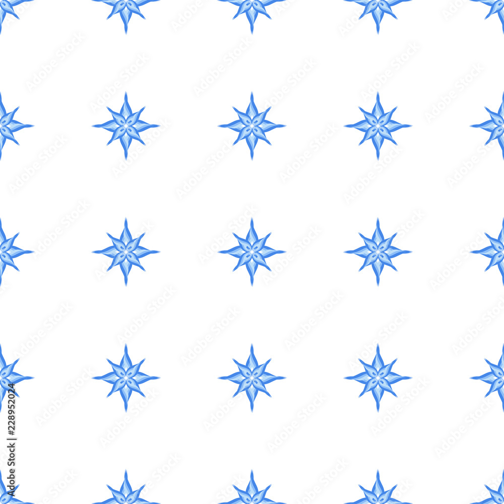 Blue star on a white background. Wallpaper, seamless. Blue star on a white background. Wallpaper, seamless.