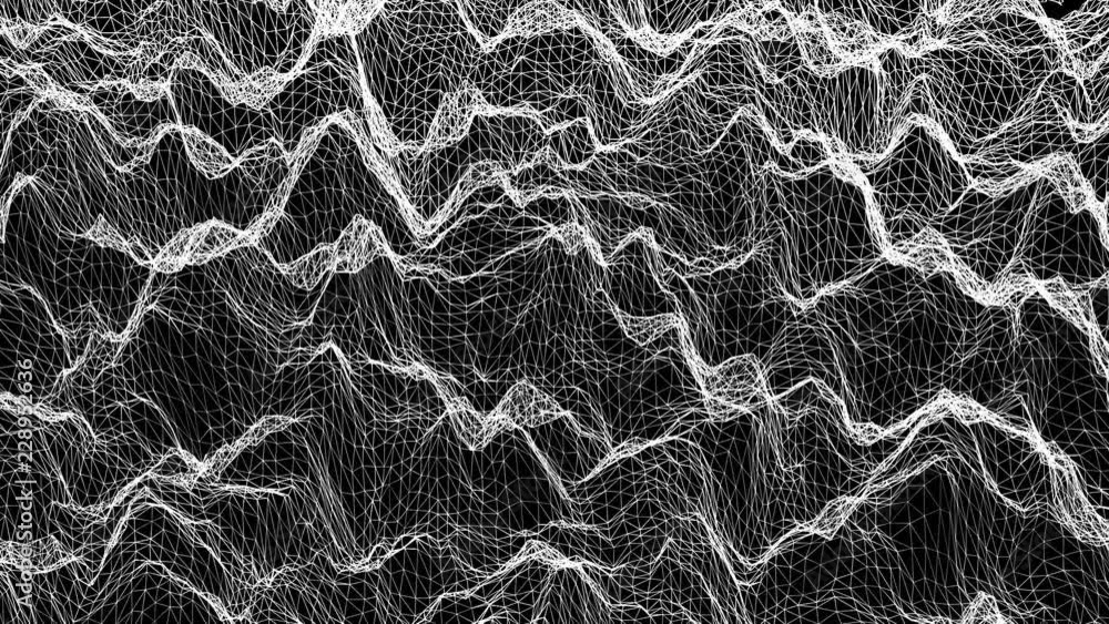 white abstract mesh figure is slowly deforming on a black background. 3d rendering white abstract mesh figure is slowly deforming on a black background. 3d rendering