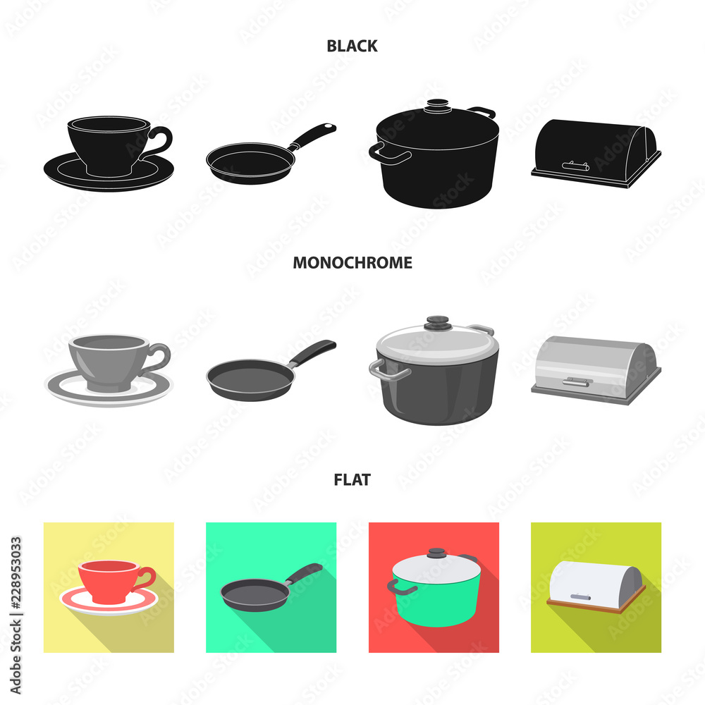 Isolated object of kitchen and cook symbol. Collection of kitchen and appliance vector icon for stock. Isolated object of kitchen and cook symbol. Collection of kitchen and appliance vector icon for stock.