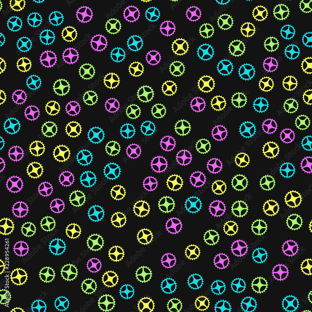 Gears and mechanism Seamless vector EPS 10 Flat geometric pattern texture. Multicolor abstract background for print and textile Gears and mechanism Seamless vector EPS 10 Flat geometric pattern texture. Multicolor abstract background for print and textile