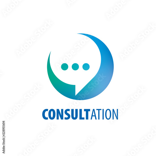 Sign for online consultation. Vector illustration of the icon.