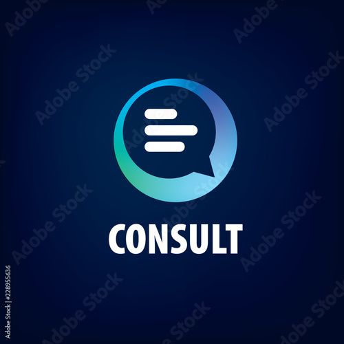 Sign for online consultation. Vector illustration of the icon.