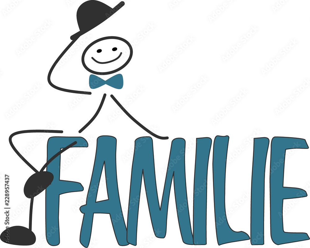 Strichmännchen Familie Stock Vector Adobe Stock