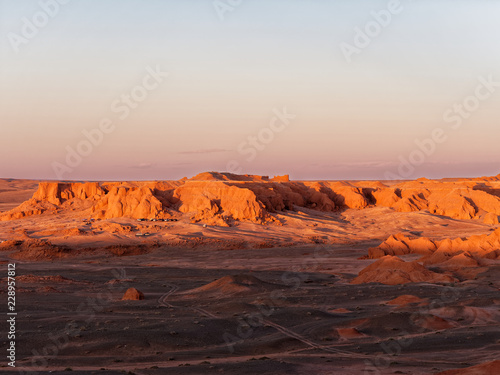 Bajandsag Flaming Cliffs Mongolia Sunset
