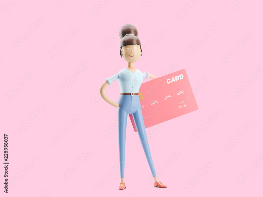 3d illustration. credit card banking concept 3d illustration. credit card banking concept