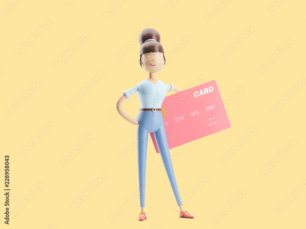 3d illustration. credit card banking concept 3d illustration. credit card banking concept