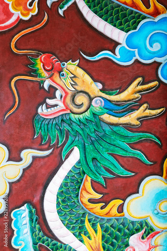 Dragon decoration of a temple in Vietnam