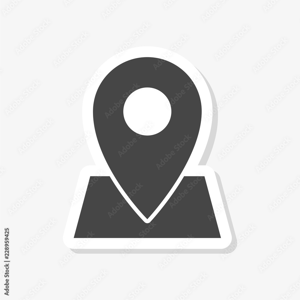 Location icon, GPS location Map pointer sticker Location icon, GPS location Map pointer sticker
