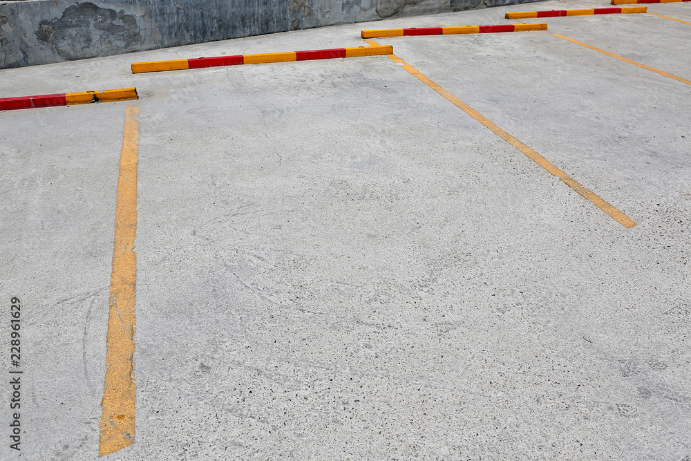 Empty space for parking outdoor in public park