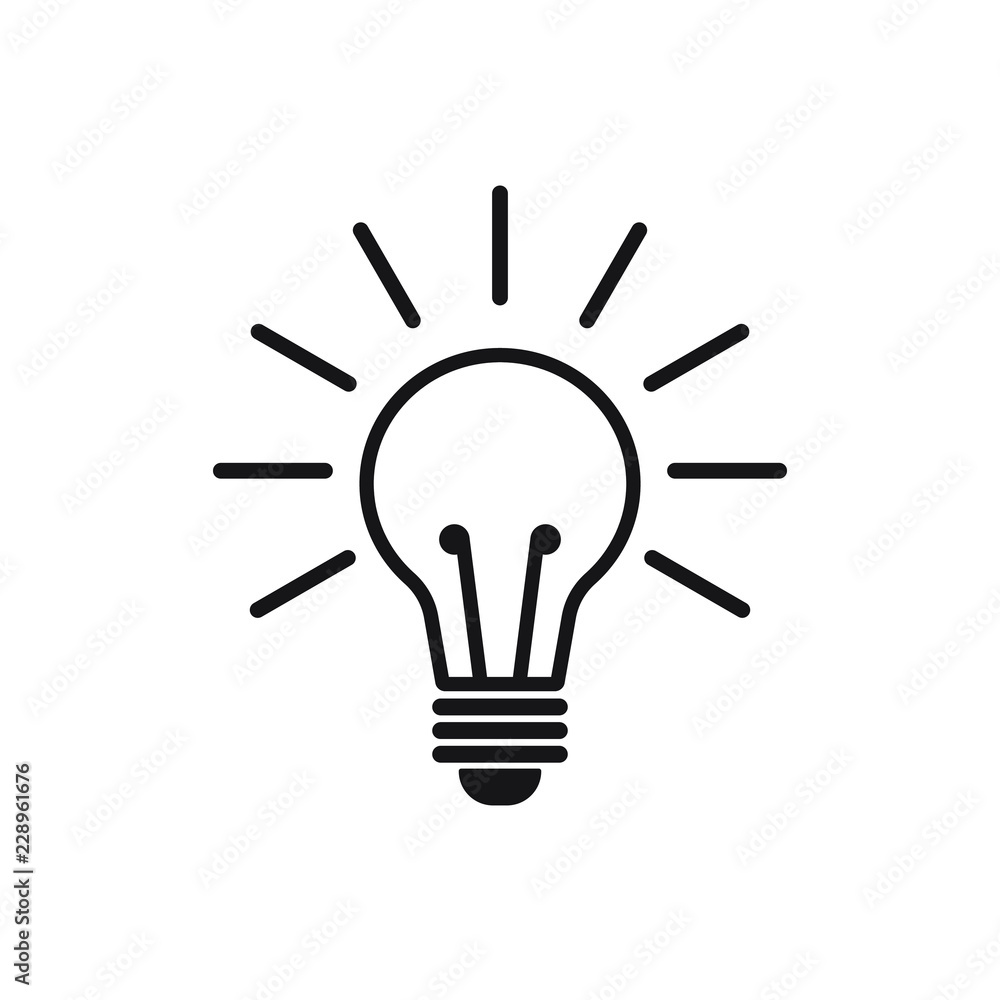 Light Bulb line icon vector, isolated on white background. Idea icon, idea sign, solution, thinking concept. Lighting Electric lamp. Electricity, shine. Light Bulb line icon vector, isolated on white background. Idea icon, idea sign, solution, thinking concept. Lighting Electric lamp. Electricity, shine.