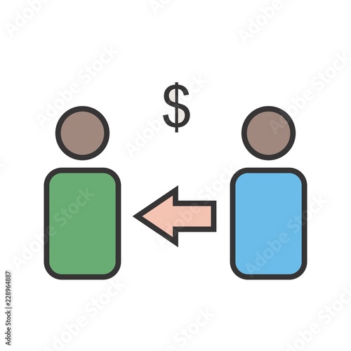 Marketing affiliate line filled icon