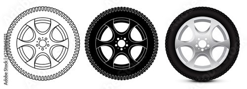 Wheel with tyre