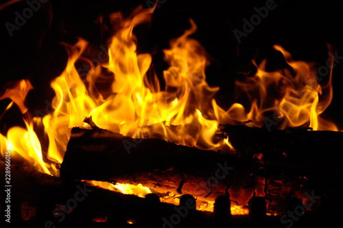 feu flammes chaleur bois carbone