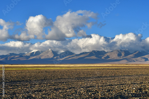 Landscapes of the Tibetan plateau in summer photo