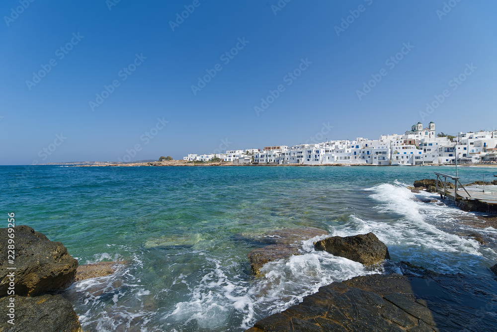 Naoussa village and harbor - Aegean Sea - Paros Cyclades island - Greece