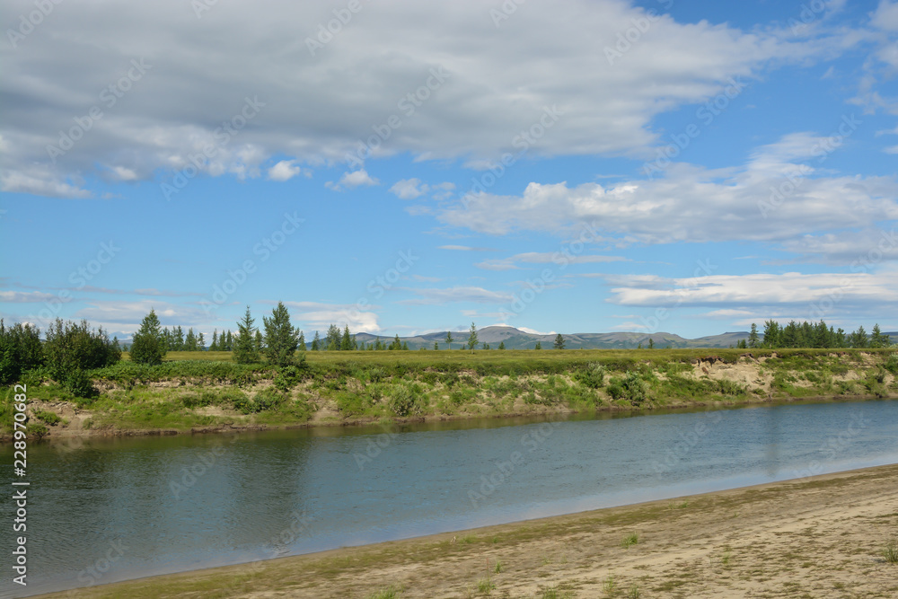 The river in the natural Park on the Taimyr Peninsula.