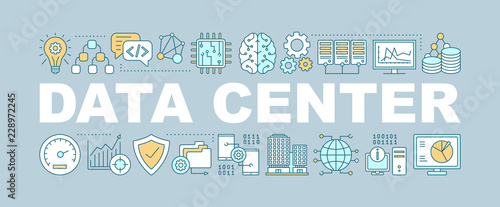 Data center word concepts banner