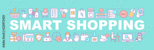 Smart shopping word concepts banner