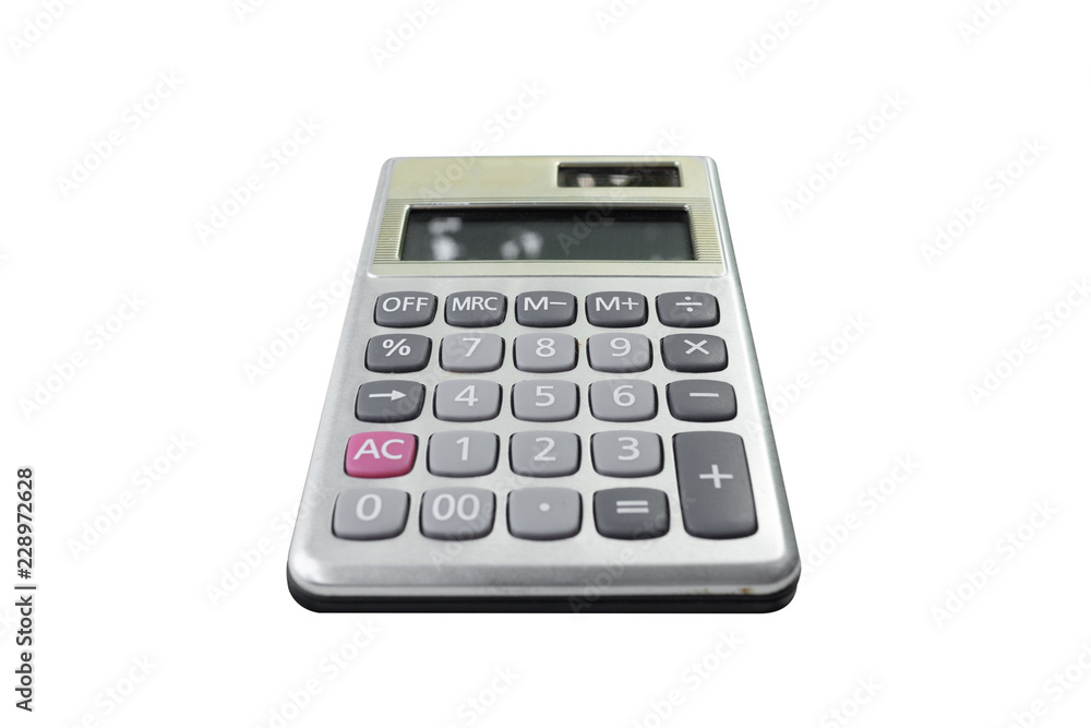 Business calculator with simple design isolated on white background Business calculator with simple design isolated on white background