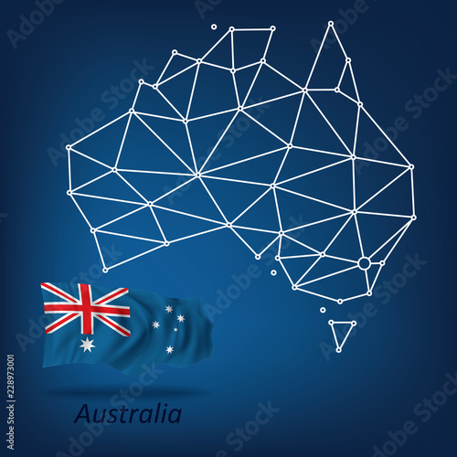 Abstract map of Australia