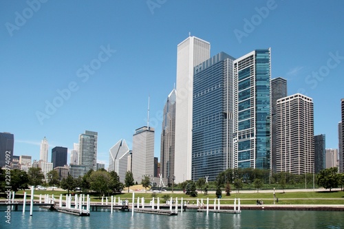 Chicago  Maggie Daley Park  Illinois  skyline  city  architecture  water  cityscape  building  panorama  urban  skyscraper  buildings  downtown  business  skyscrapers  harbor  