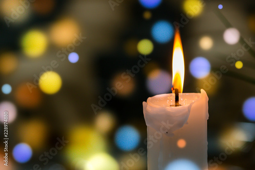 Candlelight and bokeh.