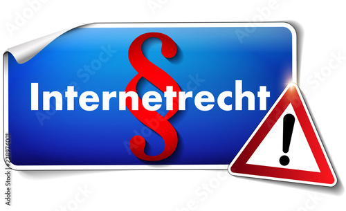 Aufkleber Internetrecht 3D button